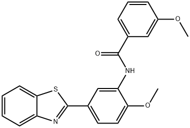 N-[5-(1,3-benzothiazol-2-yl)-2-methoxyphenyl]-3-methoxybenzamide Struktur