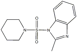 2-methyl-1-(1-piperidinylsulfonyl)-1H-benzimidazole Struktur