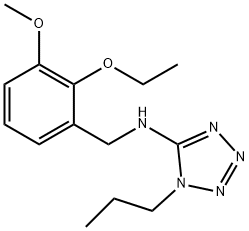 N-(2-ethoxy-3-methoxybenzyl)-N-(1-propyl-1H-tetraazol-5-yl)amine Struktur