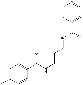 N-{3-[(4-methylbenzoyl)amino]propyl}isonicotinamide Struktur