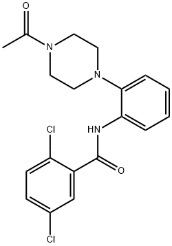 N-[2-(4-acetyl-1-piperazinyl)phenyl]-2,5-dichlorobenzamide Struktur