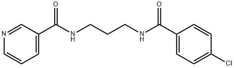 N-{3-[(4-chlorobenzoyl)amino]propyl}nicotinamide Struktur