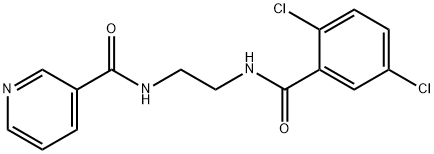 N-{2-[(2,5-dichlorobenzoyl)amino]ethyl}nicotinamide Struktur