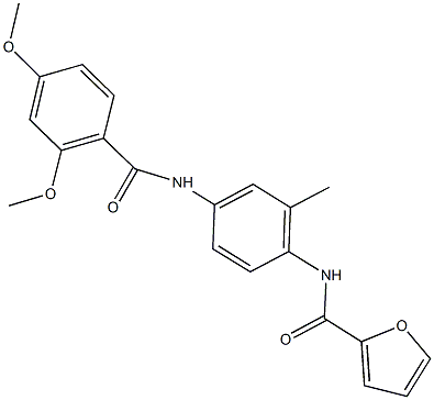 N-{4-[(2,4-dimethoxybenzoyl)amino]-2-methylphenyl}-2-furamide Struktur