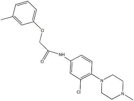 N-[3-chloro-4-(4-methyl-1-piperazinyl)phenyl]-2-(3-methylphenoxy)acetamide Struktur