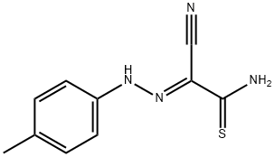 2-cyano-2-[(4-methylphenyl)hydrazono]ethanethioamide Struktur