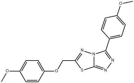 6-[(4-methoxyphenoxy)methyl]-3-(4-methoxyphenyl)[1,2,4]triazolo[3,4-b][1,3,4]thiadiazole Struktur