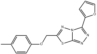 [3-(2-furyl)[1,2,4]triazolo[3,4-b][1,3,4]thiadiazol-6-yl]methyl 4-methylphenyl ether Struktur