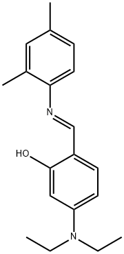 5-(diethylamino)-2-{[(2,4-dimethylphenyl)imino]methyl}phenol Struktur