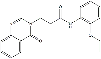 N-(2-ethoxyphenyl)-3-(4-oxo-3(4H)-quinazolinyl)propanamide Struktur