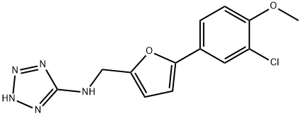 N-{[5-(3-chloro-4-methoxyphenyl)-2-furyl]methyl}-N-(2H-tetraazol-5-yl)amine Struktur