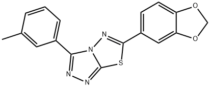 6-(1,3-benzodioxol-5-yl)-3-(3-methylphenyl)[1,2,4]triazolo[3,4-b][1,3,4]thiadiazole Struktur