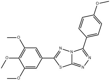 3-(4-methoxyphenyl)-6-(3,4,5-trimethoxyphenyl)[1,2,4]triazolo[3,4-b][1,3,4]thiadiazole Struktur