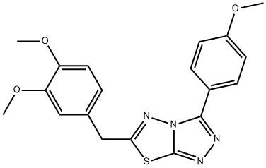 6-(3,4-dimethoxybenzyl)-3-(4-methoxyphenyl)[1,2,4]triazolo[3,4-b][1,3,4]thiadiazole Struktur