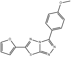 4-[6-(2-furyl)[1,2,4]triazolo[3,4-b][1,3,4]thiadiazol-3-yl]phenyl methyl ether Struktur