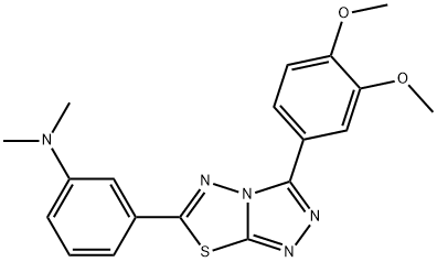 3-[3-(3,4-dimethoxyphenyl)[1,2,4]triazolo[3,4-b][1,3,4]thiadiazol-6-yl]-N,N-dimethylaniline Struktur