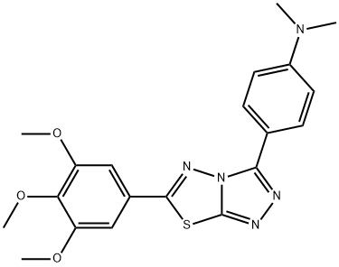 N,N-dimethyl-N-{4-[6-(3,4,5-trimethoxyphenyl)[1,2,4]triazolo[3,4-b][1,3,4]thiadiazol-3-yl]phenyl}amine Struktur