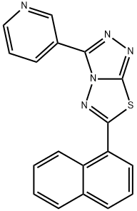 6-(1-naphthyl)-3-(3-pyridinyl)[1,2,4]triazolo[3,4-b][1,3,4]thiadiazole Struktur