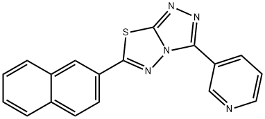 6-(2-naphthyl)-3-(3-pyridinyl)[1,2,4]triazolo[3,4-b][1,3,4]thiadiazole Struktur