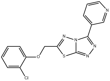 6-[(2-chlorophenoxy)methyl]-3-(3-pyridinyl)[1,2,4]triazolo[3,4-b][1,3,4]thiadiazole Struktur