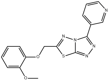 6-[(2-methoxyphenoxy)methyl]-3-(3-pyridinyl)[1,2,4]triazolo[3,4-b][1,3,4]thiadiazole Struktur