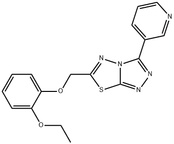 6-[(2-ethoxyphenoxy)methyl]-3-(3-pyridinyl)[1,2,4]triazolo[3,4-b][1,3,4]thiadiazole Struktur