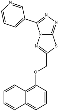 6-[(1-naphthyloxy)methyl]-3-(3-pyridinyl)[1,2,4]triazolo[3,4-b][1,3,4]thiadiazole Struktur