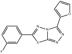 6-(3-fluorophenyl)-3-(2-furyl)[1,2,4]triazolo[3,4-b][1,3,4]thiadiazole Struktur