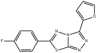 6-(4-fluorophenyl)-3-(2-furyl)[1,2,4]triazolo[3,4-b][1,3,4]thiadiazole Struktur