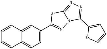 3-(2-furyl)-6-(2-naphthyl)[1,2,4]triazolo[3,4-b][1,3,4]thiadiazole Struktur