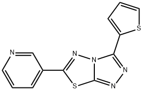 6-(3-pyridinyl)-3-(2-thienyl)[1,2,4]triazolo[3,4-b][1,3,4]thiadiazole Struktur