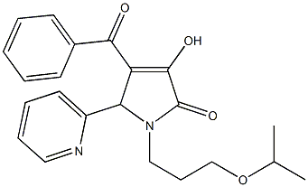 4-benzoyl-3-hydroxy-1-(3-isopropoxypropyl)-5-(2-pyridinyl)-1,5-dihydro-2H-pyrrol-2-one Struktur