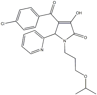 4-(4-chlorobenzoyl)-3-hydroxy-1-(3-isopropoxypropyl)-5-(2-pyridinyl)-1,5-dihydro-2H-pyrrol-2-one Struktur