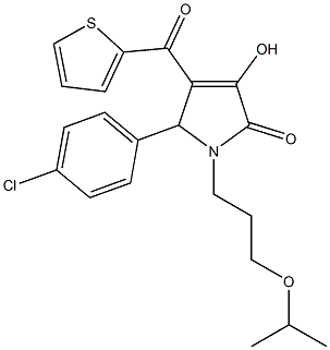 5-(4-chlorophenyl)-3-hydroxy-1-(3-isopropoxypropyl)-4-(2-thienylcarbonyl)-1,5-dihydro-2H-pyrrol-2-one Struktur