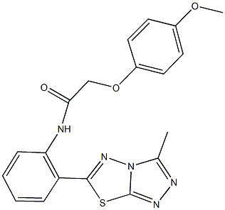 2-(4-methoxyphenoxy)-N-[2-(3-methyl[1,2,4]triazolo[3,4-b][1,3,4]thiadiazol-6-yl)phenyl]acetamide Struktur