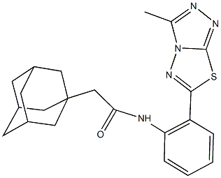 2-(1-adamantyl)-N-[2-(3-methyl[1,2,4]triazolo[3,4-b][1,3,4]thiadiazol-6-yl)phenyl]acetamide Struktur