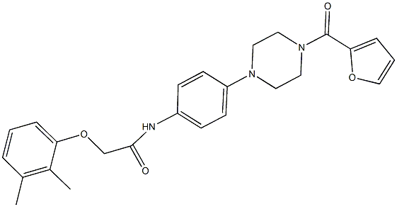 2-(2,3-dimethylphenoxy)-N-{4-[4-(2-furoyl)-1-piperazinyl]phenyl}acetamide Struktur