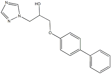 1-([1,1'-biphenyl]-4-yloxy)-3-(1H-1,2,4-triazol-1-yl)-2-propanol Struktur