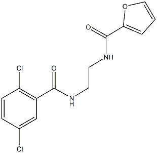 N-{2-[(2,5-dichlorobenzoyl)amino]ethyl}-2-furamide Struktur