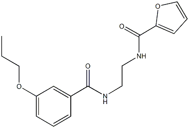 N-{2-[(3-propoxybenzoyl)amino]ethyl}-2-furamide Struktur