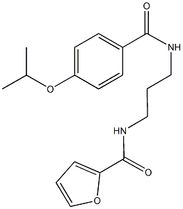 N-{3-[(4-isopropoxybenzoyl)amino]propyl}-2-furamide Struktur