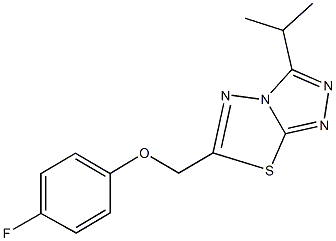 6-[(4-fluorophenoxy)methyl]-3-isopropyl[1,2,4]triazolo[3,4-b][1,3,4]thiadiazole Struktur