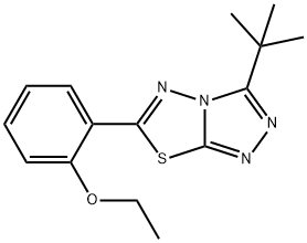 2-(3-tert-butyl[1,2,4]triazolo[3,4-b][1,3,4]thiadiazol-6-yl)phenyl ethyl ether Struktur