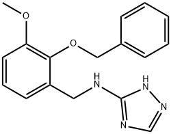 N-[2-(benzyloxy)-3-methoxybenzyl]-N-(4H-1,2,4-triazol-3-yl)amine Struktur