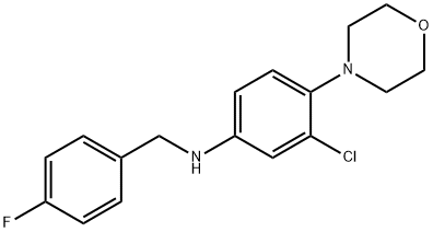 N-[3-chloro-4-(4-morpholinyl)phenyl]-N-(4-fluorobenzyl)amine Struktur