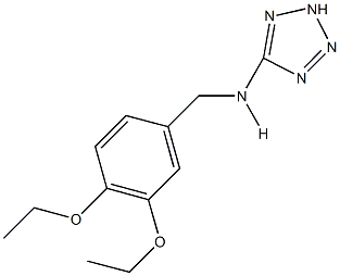 N-(3,4-diethoxybenzyl)-N-(2H-tetraazol-5-yl)amine Struktur