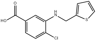 4-chloro-3-[(2-thienylmethyl)amino]benzoic acid Struktur