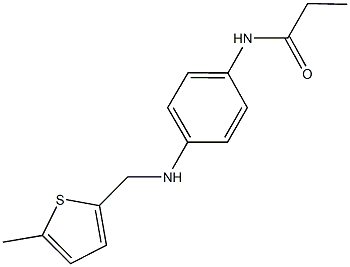 N-(4-{[(5-methyl-2-thienyl)methyl]amino}phenyl)propanamide Struktur