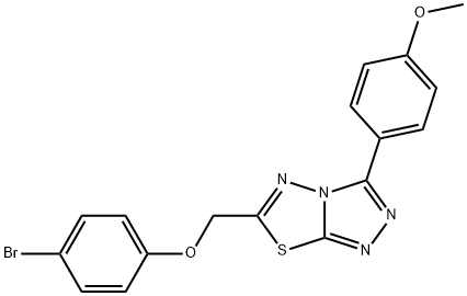 6-[(4-bromophenoxy)methyl]-3-(4-methoxyphenyl)[1,2,4]triazolo[3,4-b][1,3,4]thiadiazole Struktur