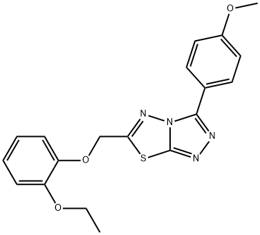 6-[(2-ethoxyphenoxy)methyl]-3-(4-methoxyphenyl)[1,2,4]triazolo[3,4-b][1,3,4]thiadiazole Struktur